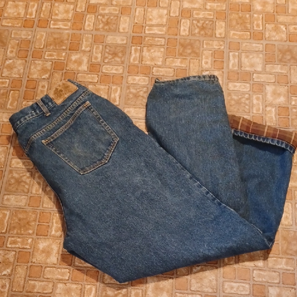 Cabela's Deep Blue Straight Leg Lined Jeans 42x34